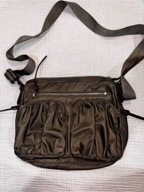 MZ Wallace Mini PAIGE Olive Green Nylon Crossbody Shoulder Bag